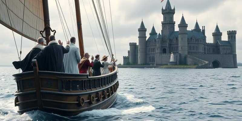 Кавалеры к королеве приплыли на каравелле